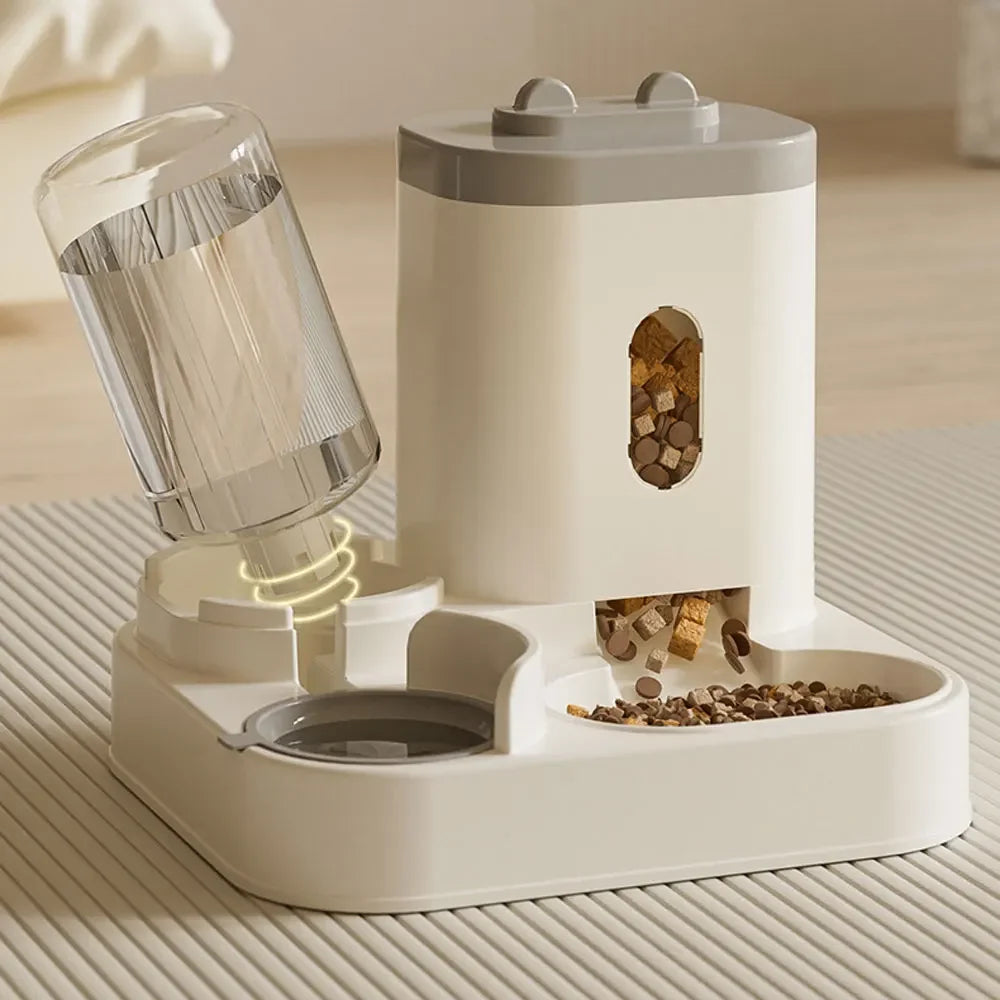 Distributeur automatique d'alimentation et d'eau pour chat
