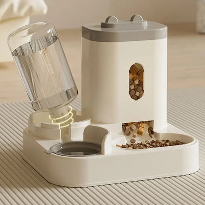 Distributeur automatique d'alimentation et d'eau pour chat