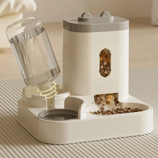 Distributeur automatique d'alimentation et d'eau pour chat