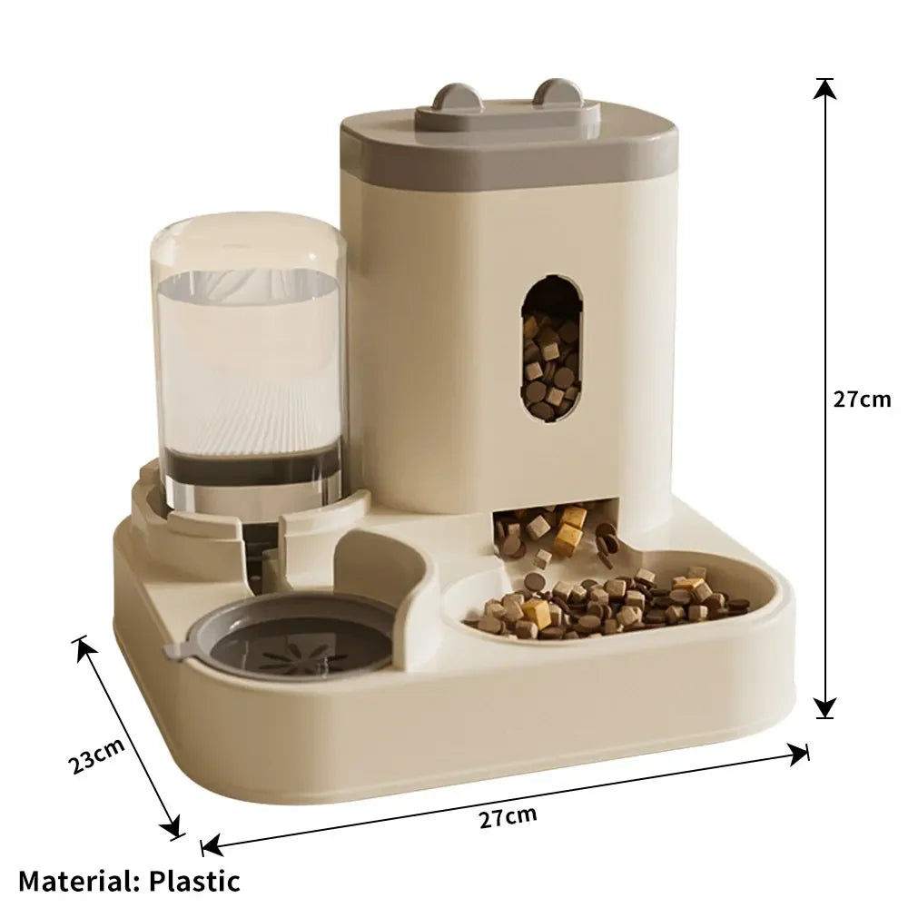Distributeur automatique d'alimentation et d'eau pour chat