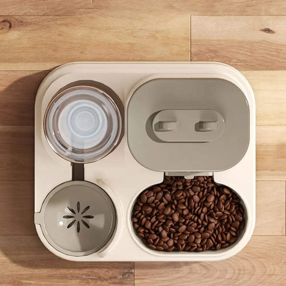 Distributeur automatique d'alimentation et d'eau pour chat